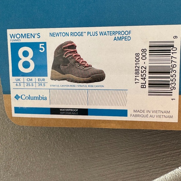 Columbia women’s Newton Ridge Plus Waterproof Amped Hiking Boot - Picture 1 of 4